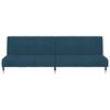 vidaXL B&auml;ddsoffa 2-sits bl&aring; sammet