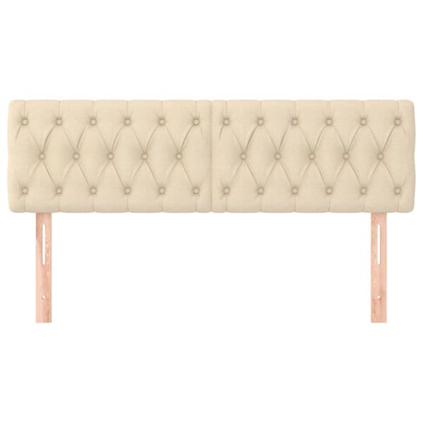 vidaXL Huvudgavlar 2 st gr&auml;ddvit 72x7x78/88 cm tyg