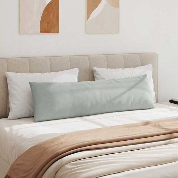 vidaXL Sofakuddar 2 pcs Ljusgr&aring; 145 x 40 cm Kordread tyg