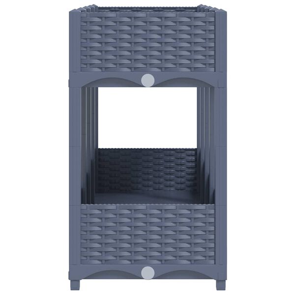 vidaXL Upphöjd odlingslåda 160x40x71 cm polypropen