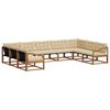 vidaXL Utomhussoffset 9 st Naturlig och Beige