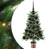 vidaXL Julgran med 150 LED-lampor med stativ Gr&ouml;n 65 cm PE