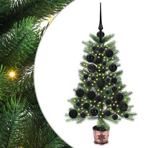 vidaXL Julgran med 150 LED-lampor med stativ Gr&ouml;n 65 cm PE