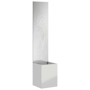 vidaXL Tr&auml;dg&aring;rds integritetssk&auml;rm Silver 32 x 150 cm Galvaniserat st&aring;l