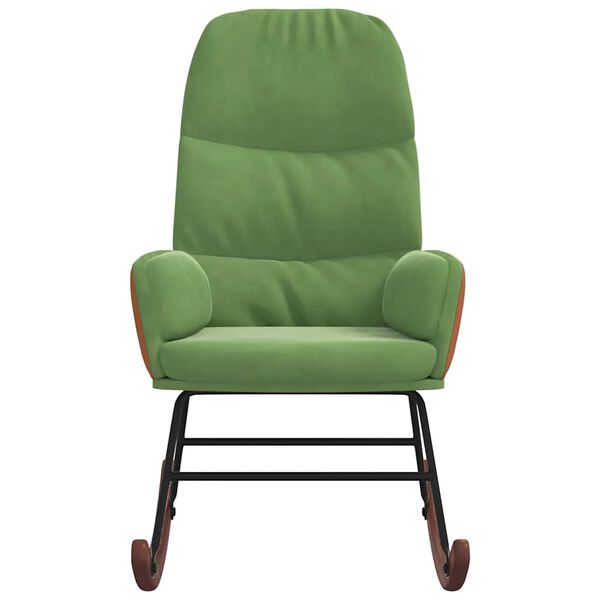 vidaXL Gungstol ljusgrön sammet
