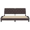 vidaXL Bed Frame without Mattress Dark Brown 180x200 cm Fabric