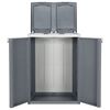 vidaXL Soptunna med 2 dörrar grå 65x45x88 cm PP