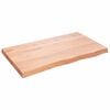 vidaXL V&auml;gghylla ljusbrun 100x60x(2-6) cm behandlad massiv ek
