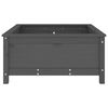 vidaXL Odlingslåda 82,5x82,5x39 cm grå massiv furu