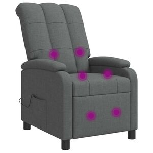 vidaXL Massagef&aring;t&ouml;lj M&ouml;rkgr&aring; Tyg
