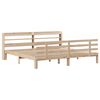 vidaXL Sängram med huvudgavel 200x200 cm massiv furu
