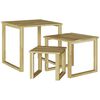 vidaXL bord 3 st Naturf&auml;rg 50,5 x 50 x 46 cm Impregnerat furutr&auml;