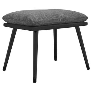 vidaXL Fotpall ljusgr&aring; 45x29,5x35 cm tyg och konstl&auml;der