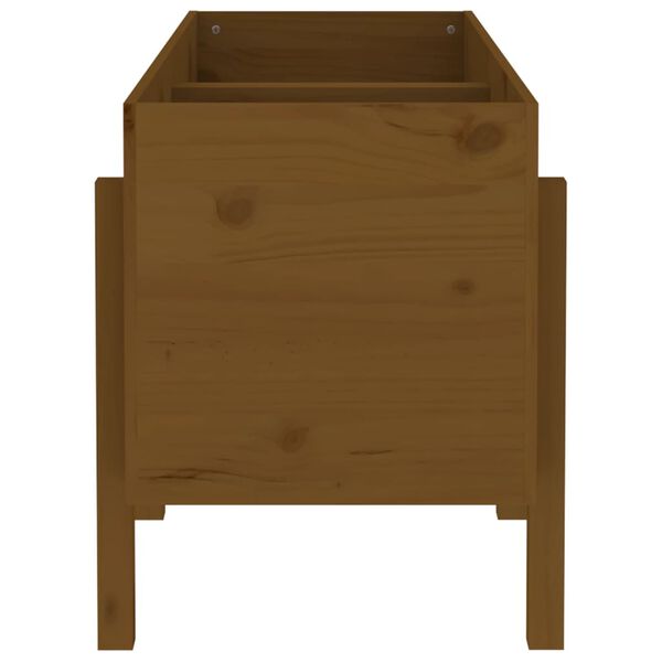 vidaXL Odlingsl&aring;da p&aring; ben 121x50x57 cm honungsbrun massiv furu