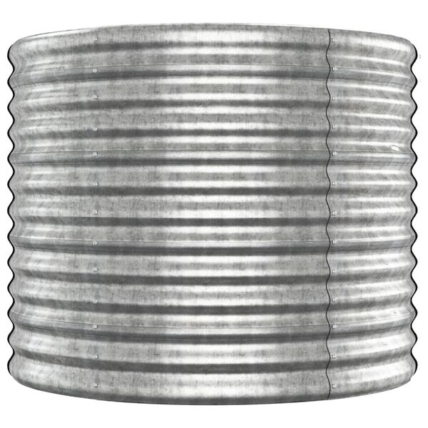 vidaXL Odlingslåda pulverlackerat stål 512x80x68 cm silver