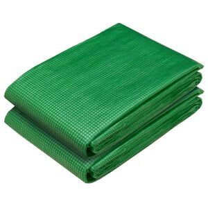 vidaXL Tarpaulin med &ouml;glor 2 st Gr&ouml;n 3 x 5 m 260 gsm PE