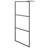 vidaXL Duschv&auml;gg med klart ESG-glas svart 90x195 cm