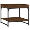 vidaXL Soffbord brun ek 49,5x49,5x45 cm konstruerat trä
