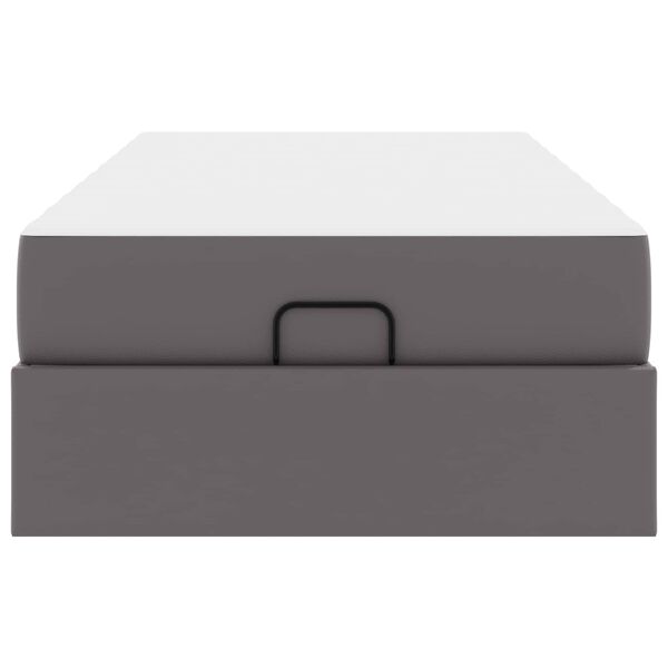 vidaXL S&auml;ngram med madrass med madrass 2 pcs Gr&aring; PVC