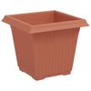 vidaXL Kvadratisk Blomkruka 24 pcs Murgr&ouml;n 16 x 16 x 14 cm Plast