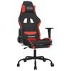vidaXL Gamingstol med fotst&ouml;d och massage svart och r&ouml;d tyg