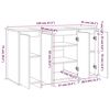 vidaXL Skänk vit 120x41x75 cm konstruerat trä