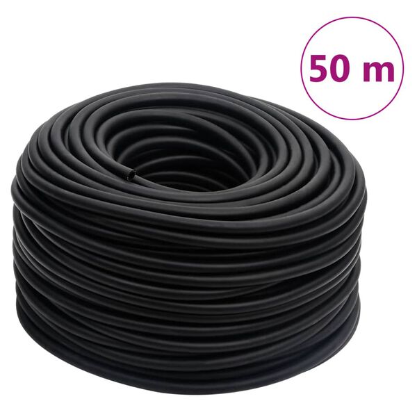 vidaXL Luftslang hybrid svart 50 m gummi och PVC