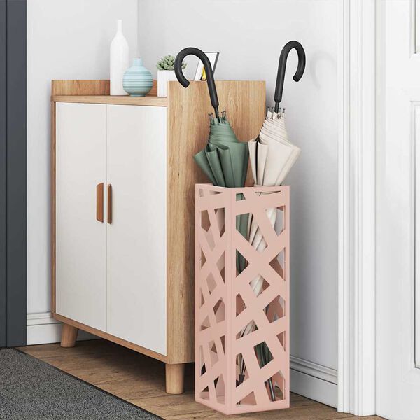 vidaXL Förvaringskrok & Ställ Rosa 15,5 x 15,5 x 49 cm Metall