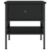 vidaXL S&auml;ngbord 2 st svart 40x42x45 cm konstruerat tr&auml;