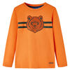 T-shirt med l&aring;nga &auml;rmar f&ouml;r barn m&ouml;rk orange 104