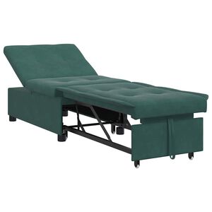 vidaXL Soffs&auml;ng M&ouml;rkgr&ouml;n 194 x 67 x 82 cm Sammet