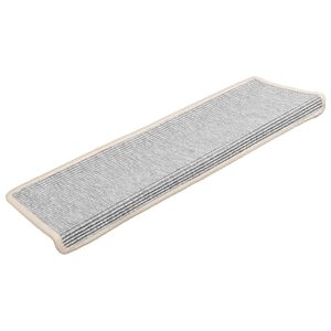 vidaXL Trappmattor 15 st 65x21x4 cm silverf&auml;rgade rektangul&auml;ra kanter