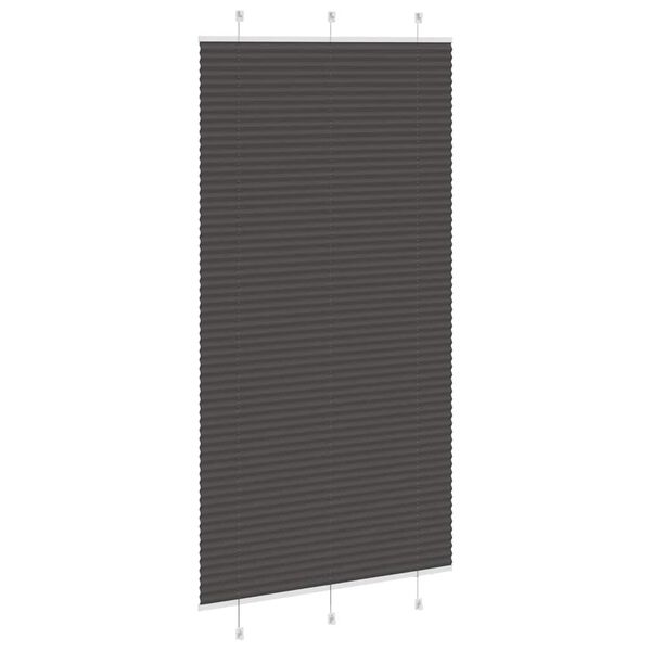 vidaXL Plisserad persienn svart 110x200 cm tyg bredd 109,4cm polyester