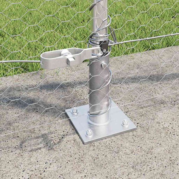 vidaXL St&auml;ngselstolpe Silver 50 x 0,8 m (25 mm n&auml;t) St&aring;l