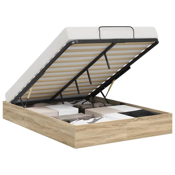 vidaXL Ottoman S&auml;ngram Sonoma-ek 193 x 140 x 25 cm Konstruerat tr&auml;