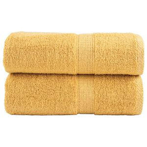 vidaXL Premium Tv&auml;tthanddukar SOLUND 2 st guld 30x30cm 600gsm