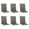 vidaXL Stolsdynor lågt ryggstöd 6 st melerad mörkgrå 100x50x4 cm tyg