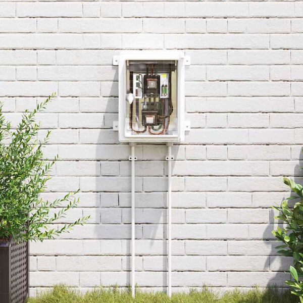 vidaXL Kontrollskåp Grå 25 x 13 x 33 cm ABS Plast