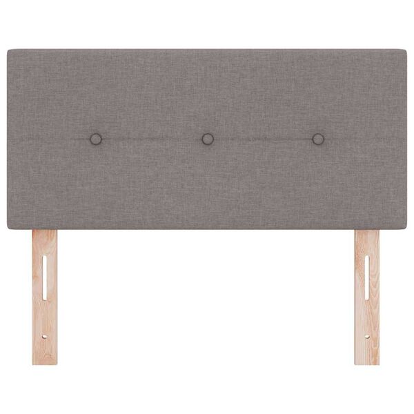 vidaXL H&ouml;jdjusterbar S&auml;nggavel med huvudgavel Taupe 80 cm tyg