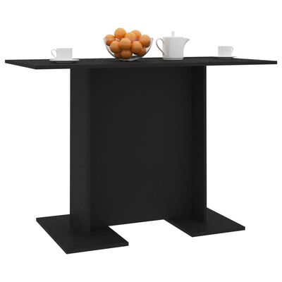 vidaXL Matbord svart 110x60x75 cm konstruerat trä