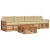 vidaXL Utomhussoffset 5 st Naturlig och Beige