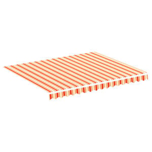 vidaXL Ers&auml;ttningstyg f&ouml;r markis gul och orange 300x250 cm polyester