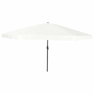 vidaXL Tr&auml;dg&aring;rdsparasol Sand 394 x 394 x 248 cm Polyester och St&aring;l