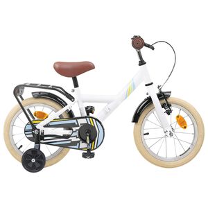 vidaXL Barncykel 12 Tum f&ouml;r 2-4 &aring;ringar Vit