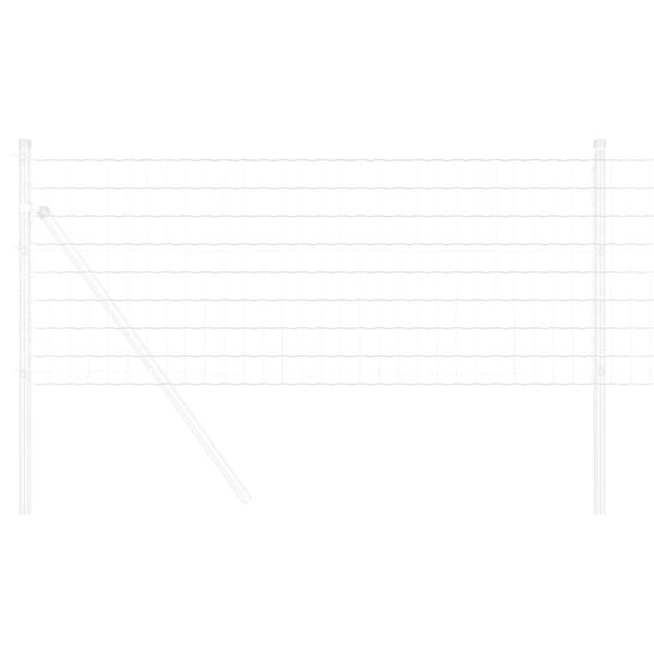 vidaXL Eurogärdsel Silver 0.6 x 10 m Varmförzinkat järn