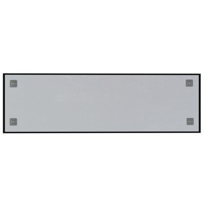 vidaXL Väggmonterad magnettavla svart 100x30 cm härdat glas
