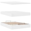 vidaXL Ottoman s&auml;ngram med madrass vit 140x190 cm konstl&auml;der
