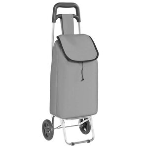 vidaXL Shoppingvagn Gr&aring; 35 x 28 x 92 cm Oxford tyg