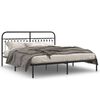 vidaXL S&auml;ngram med huvudgavel metall svart 183x203 cm