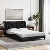 vidaXL Bed Frame without Mattress "Hvar" Black 140x190 cm Fabric